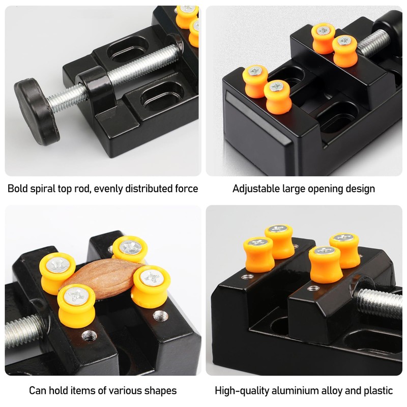 Pack of 2 Mini Vice, Mini Table Vice 57 mm,
