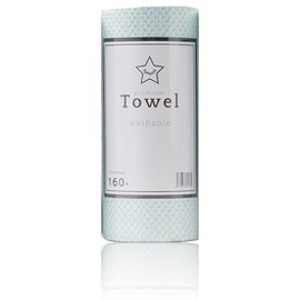 totonii Washable Paper Towels, Kitchen Paper, Waste, 160 Sheets, Set of 4, Durable, Tenboss Treatment, Individual Packaging, Cleaning, Value for Costs