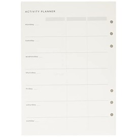 Filofax 132848 Activity Planner Insert Organiser A5 White