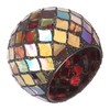 Mosaic Glass Tea Light Holder Romantic Decorative Red Handmade Cracked