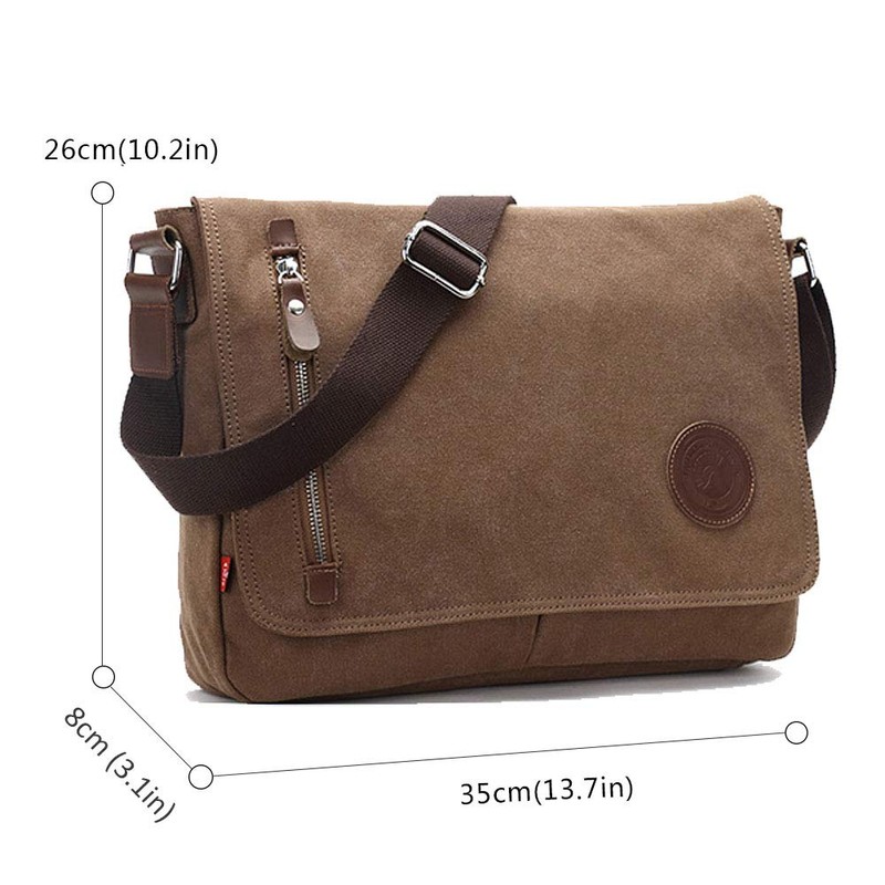 Unisex Messenger Bag Casual Canvas Bag Shoulder Sling Bag Satchel