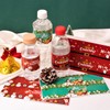 URROMA Merry Christmas Water Bottle Labels, 60Pcs Red and Green