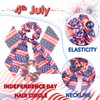 2PCS 4th July Hair Scrunchies for Women Girls American Flag