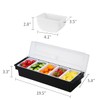 MUKEEN Ice Cooled Condiment Serving Container-6 Compartment Chilled Garnish Tray