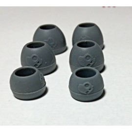 Skullcandy 2 pair Original Skullcandy Earphones buds tips gels grey and two tone all sizes - medium black two tone