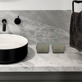 Travel Soap Container with Draining Layer, Square Soap Dish Bar Soap Holder for Shower with Lid Soapbox Bathroom Soap Dishes fit Dr Squatch Bars for Traveling Vonpri (Transparent Black)