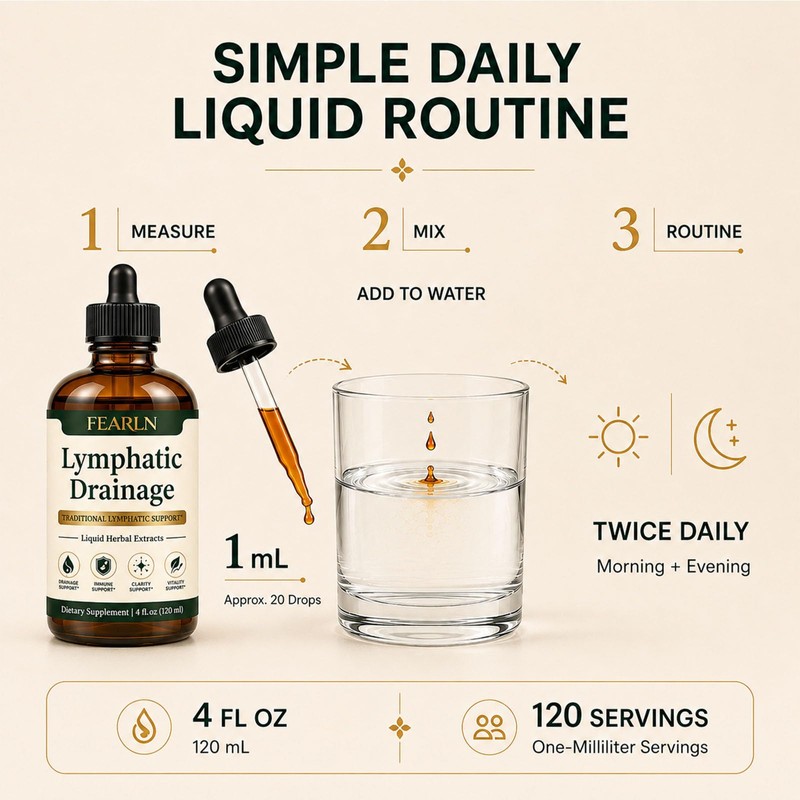 Lymphatic Drainage Drops, Fluid Balance & Immune Support, 4 Fl
