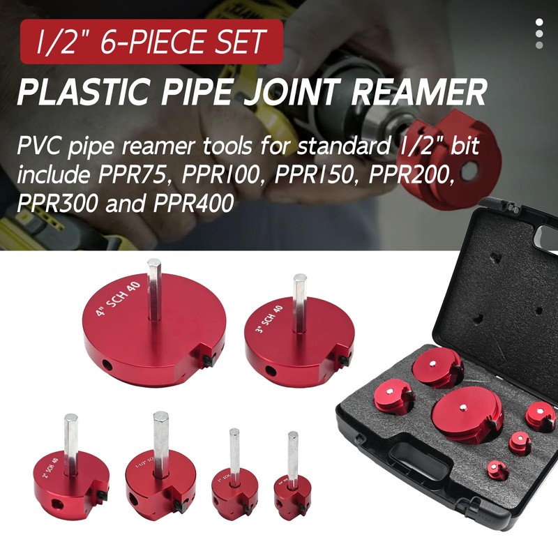 ZUDKSUY 6 PCS 04529 for PPRK6 Plastic Pipe Fitting Reamer