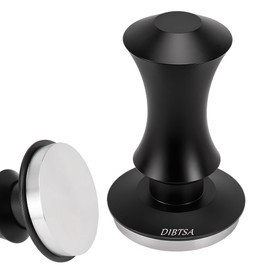 DIBTSA Espresso Tamper 53.3mm, Coffee Tamper with Spring Loaded, Espresso Hand Tampers for 54mm Portafilter Basket, 304 Stainless Steel Flat Base, Espresso Accessories