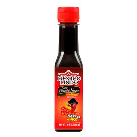 Mexico Lindo Picante Negra Xxxtra Hot Sauce | Scoville Unit Level 80,000 | Sugar Free | 5 Fl Oz Bottles (Pack of 2)