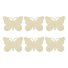 Blank Butterfly Wood Slices, Unfinished Wood Cutout,DIY Craft Ornaments Craft 6pcs