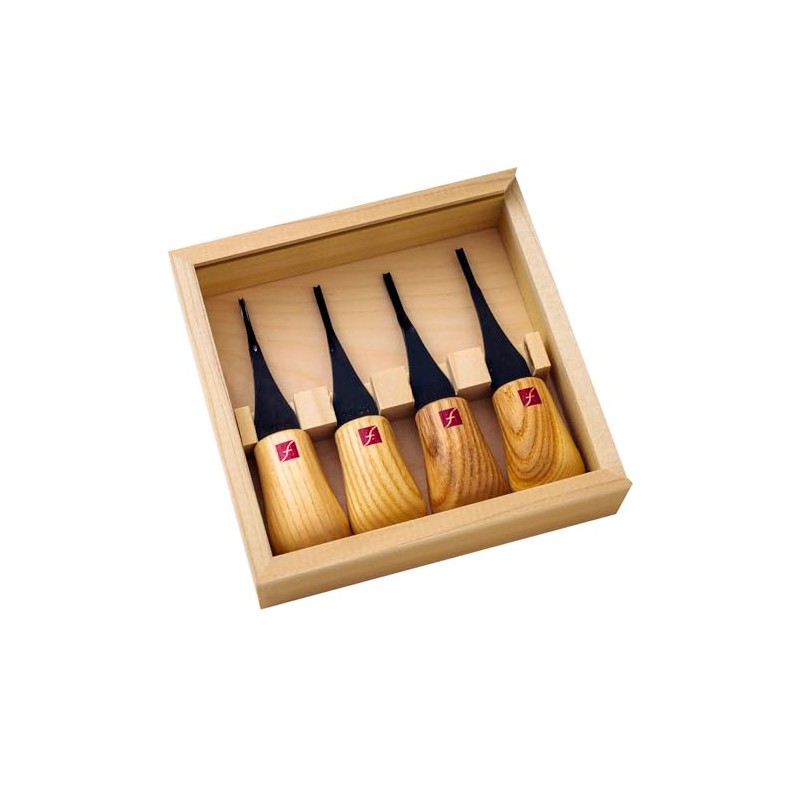 FLEXCUT Carving Tools, Mini Palm Gouges for Detailed Carving, Ash