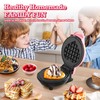 GVAKMM Mini Waffle Maker(Heart),Small Waffle Maker Keto,Mini Wafflera Iron for