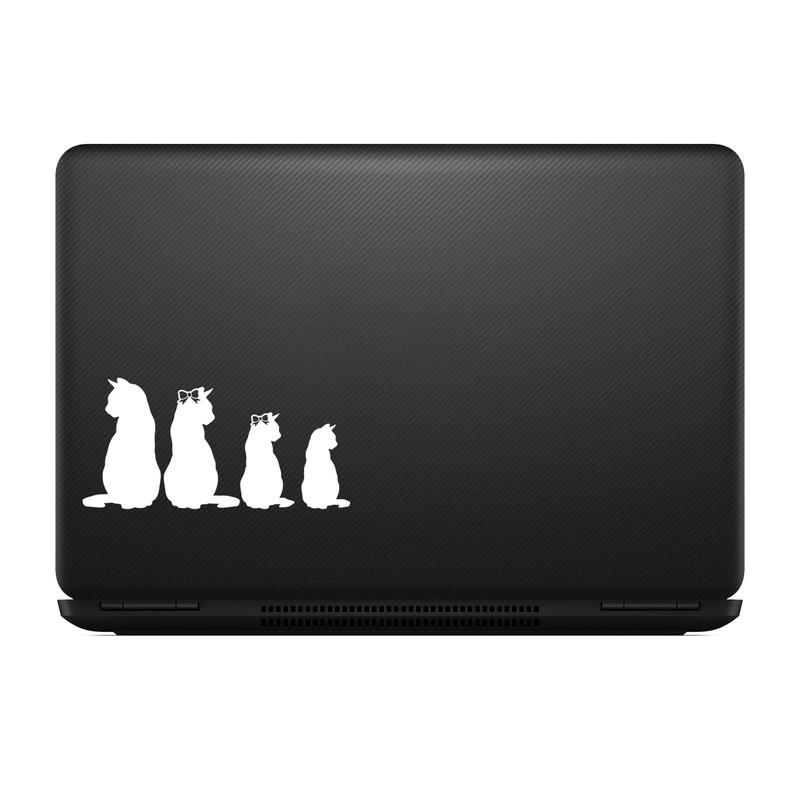 Bargain Max Decals Kitty Cat Family Sticker Decal Notebook Car