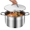 LEUGWAKN Stainless Steel Stock pot-10 Quart pot-Stockpots with Lid -Soup