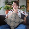 Plutus Brands Blue Plutus Cubes Diamond Luxury Throw Pillow 16
