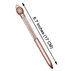 Maydahui 12 PCS Pineapple Crystal Bling Ballpoint Pen Retractable Fruit Gem Quicksand Pens Black Ink for Girls School Office Supplies