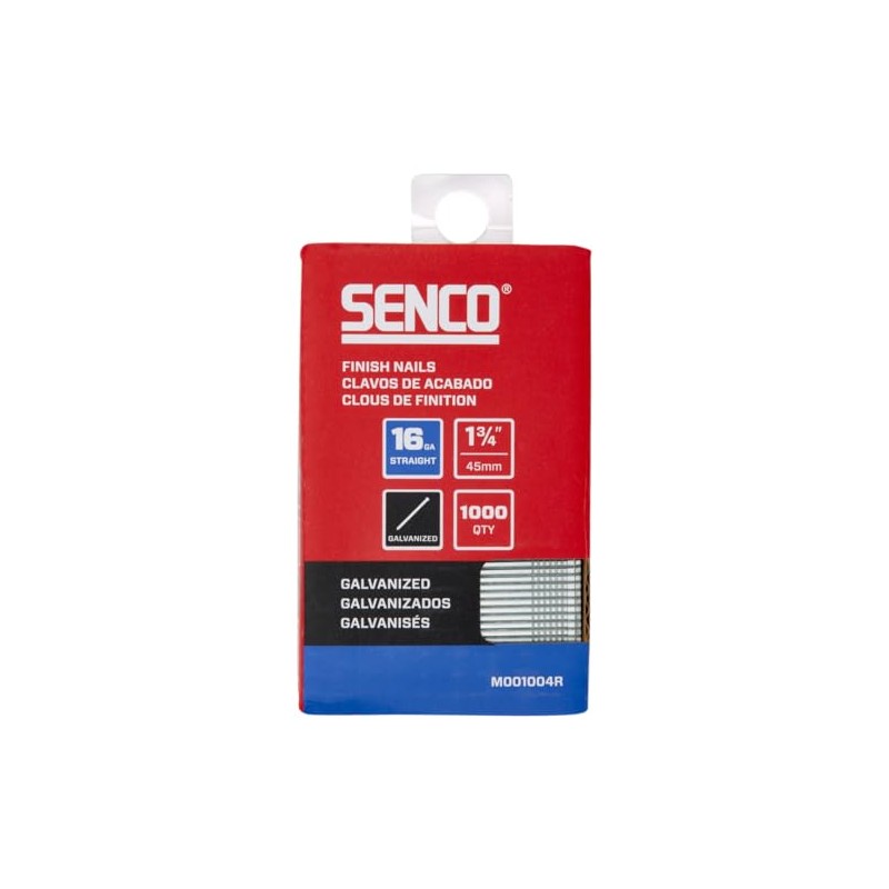 SENCO M001004R 1-3/4" 16 Gauge Straight Finish Nails, Galvanized Finish