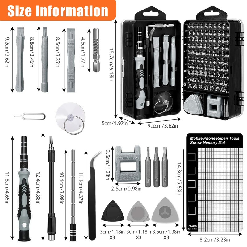 122 in 1 Precision Screwdriver Set,Magnetic Small Electronics Repair Tool