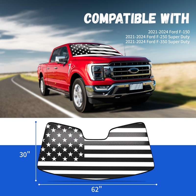 LITIVY Windshield Sun Shade Compatible with 2021 2022 2023 2024
