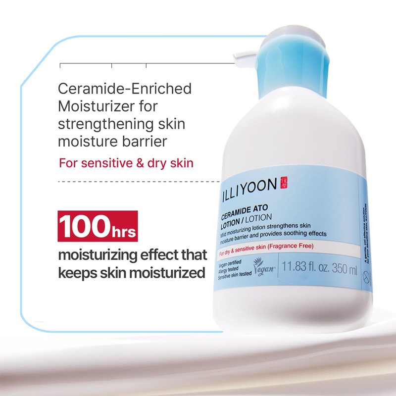 Illiyoon Ceramide Ato Lotion | Lightweight Moisturizer for Dry &