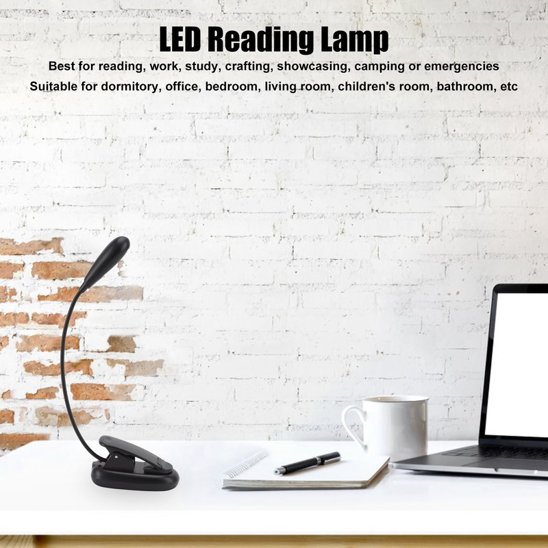 LED Reading Light USB Charging Eye Protection Temp 360° Clip