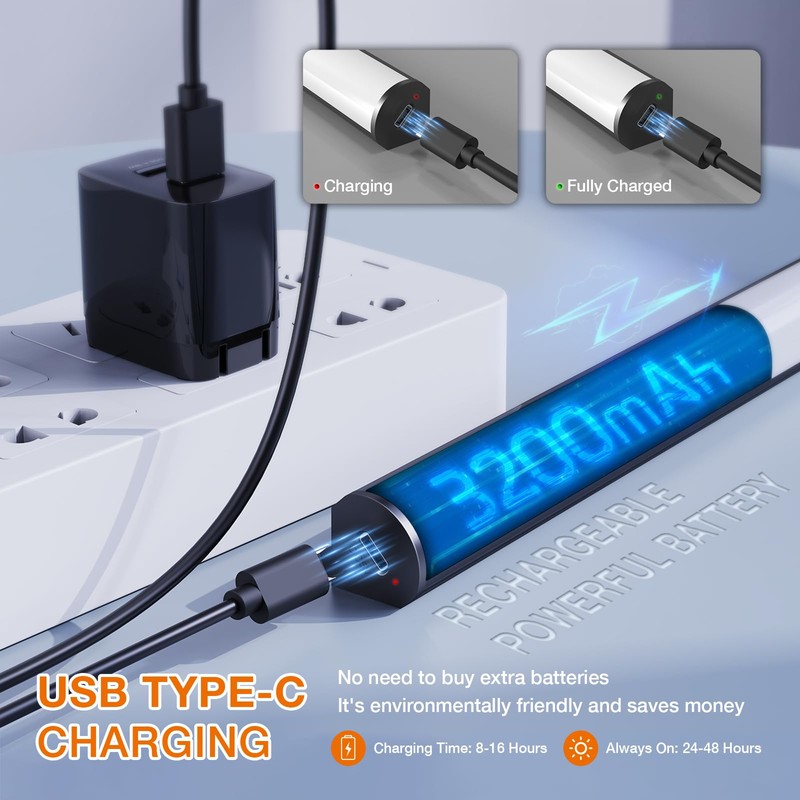 Under Cabinet Lighting Wireless with Remote,Rechargeable Battery Operated Closet Lights,3