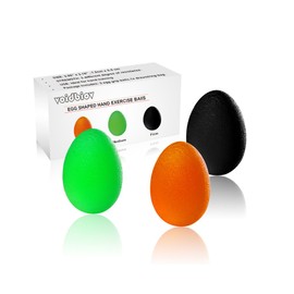 voidbiov Hand Squeeze Stress Balls Set with Carry Bag- 3 Resistance, Finger Wrist Arthritis Therapy Rehab Exerciser, Carpal tunnel, Stroke Rehabilitation Equipment
