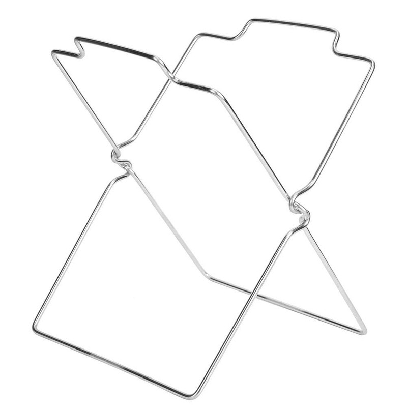 Yosoo123 Kitchen Rack Stainless Steel Foldable Garbage Bag Rack Stand