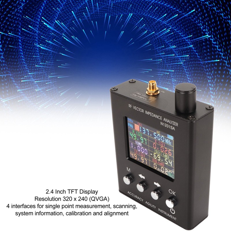 N1201SA RF Antenna Analyzer 34.375MHz Vector Impedance Portable SWR Antenna