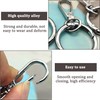 LIANCHEN 6 pieces rotating carabiner hooks with round spring buckle