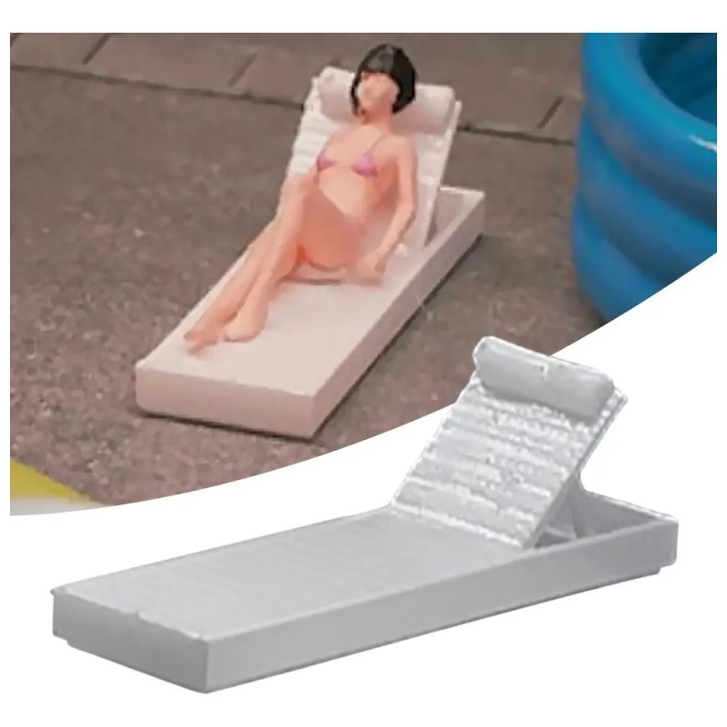 Modelo De Playa A Escala 1/64, Figuras De Tumbona De