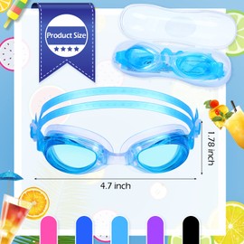 15 Packs Summer Swim Goggles Unisex Silicone Goggles for Swimming Women Comfortable Anti Fog Swimming Goggles Black Blue Lake Blue Pink Purple Clear Lens Swimming Glasses for Adult Men Women Youth Kid