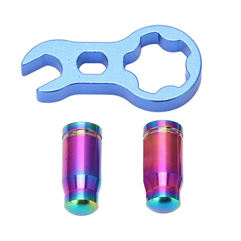 RISK 7pcs Titanium Alloy Bicycle Presta Valve Cap Strong Hardness