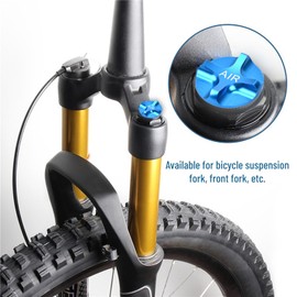 Suspension Fork Valve Cover, Bicycle Fork Valve Cover, Aluminium Alloy Front Fork, Airtight Valve Cover, Bicycle Accessories (Blue)