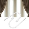 2Pcs Curtain Holdbacks U Shape Carbon Steel High Hardness Powder