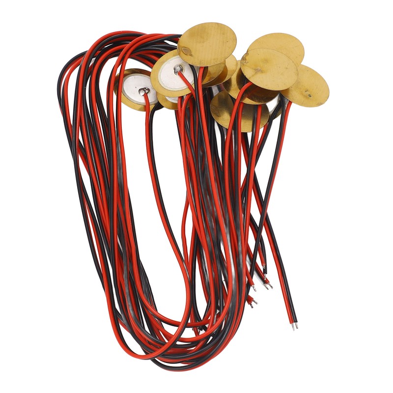 12PCS 27mm Piezo Discs with Wire Brass Piezoelectric Disk Piezo