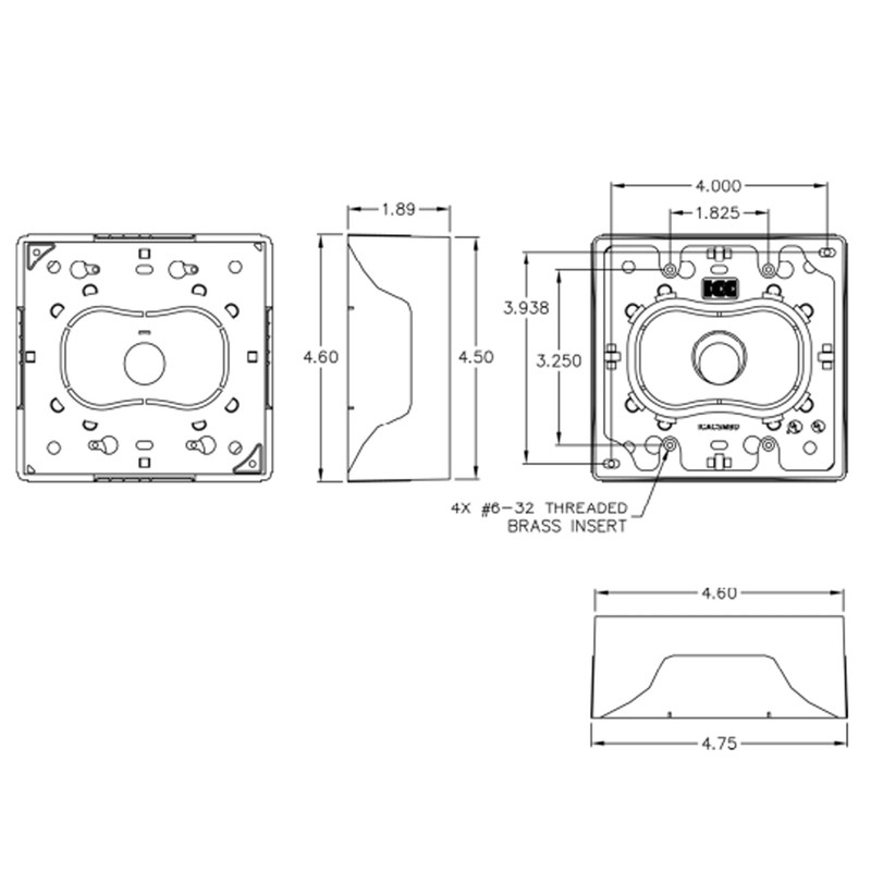 ICC Mounting Box Junction with Double Gang