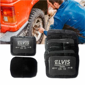 ELVIS | Parche Para Llanta O Cámara Radial Con Cuerda Convencional Número 10 | Bolsa Con 5pzs | Vulcanizado O Aplicación En Frío | 55 X 75mm | Hecho En México