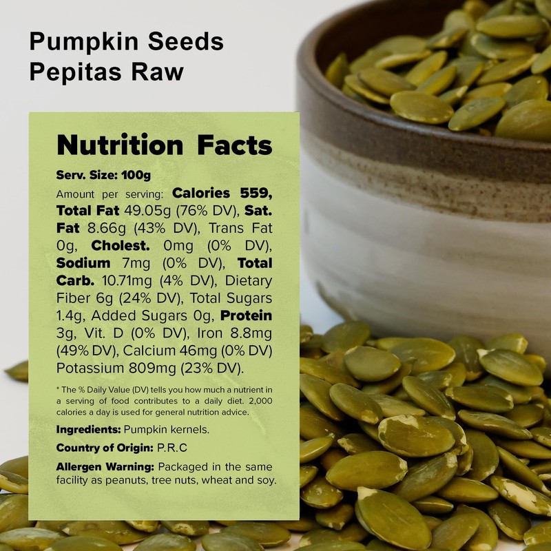 NUTS U.S. - Pumpkin Seeds (Pepitas) | Raw and Unsalted