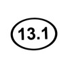 13.1 Marathon Runner Sticker Vinyl Decal Notebook Car Window Laptop