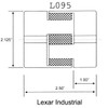 5/8" to 1-1/4" L095 Flexible 3-Piece L-Jaw Coupling Coupler Set