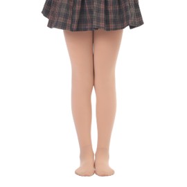 EVERSWE Girls' Winter Fleece Lined Tights, Girls' Opaque Thermal Tights, natural