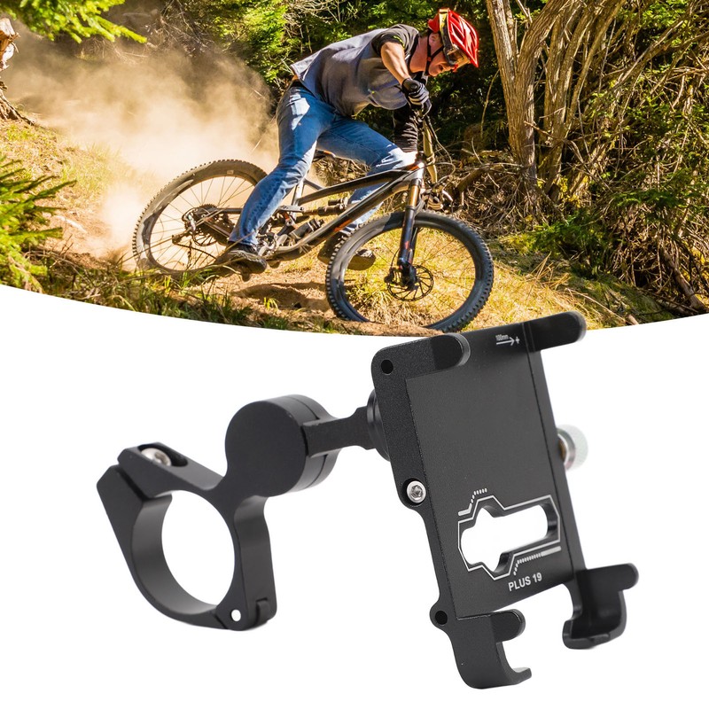 Bike Phone Mount Aluminum Alloy Adjustable Anti Slip Cycling Handlebar