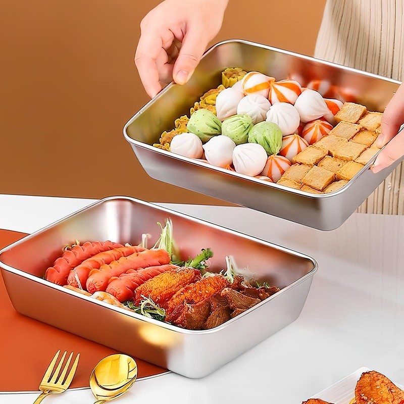 HENGBIRD Baking Tray, Oven Tray, Breading Bowls Set, 3-Piece Breading