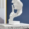 Thinker Statue,Silence is Gold Abstract Art Figurine Keep Silence Statue