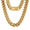 KRKC&CO Cuban Link Chain, 18K Gold Plated, Men's Gold Chain