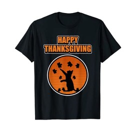 Happy Thanksgiving for Cat Friends - Thanksgiving T-Shirt, black