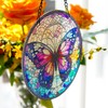 H&D HYALINE & DORA 6.3 '' Butterfly Stained Glass Window