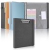SKYDUE 3 Ring Binder with Clipboard,1 Inch Linen Binder for